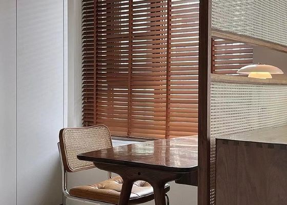 Natural Woven Bamboo Blinds Roller Blinds Horizontal Venetian Slats For Office Window
