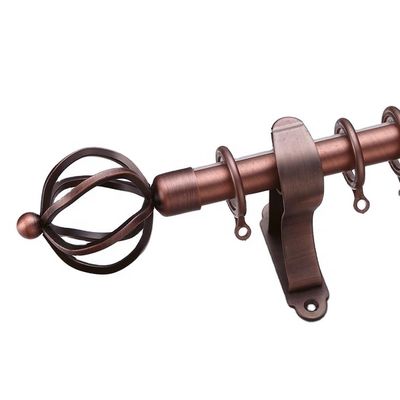 Kenya curtain rod stain round end cap 72&quot; to 144&quot; curtain rod