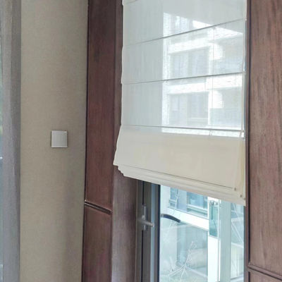 White Gentle Roman Shade Style Curtains For Hospital Office Hotel