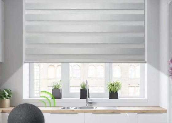 Manual Semi Blind Zebra Blind Curtain For Living Room Flexible Dimming