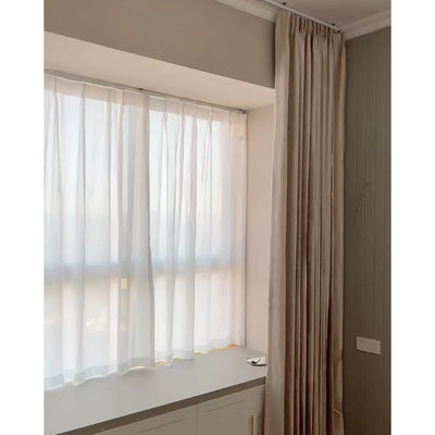Silent Corrugated Folding Smart Home Aluminium Motorised Curtain Track WifiTuya Motor for Bedroom