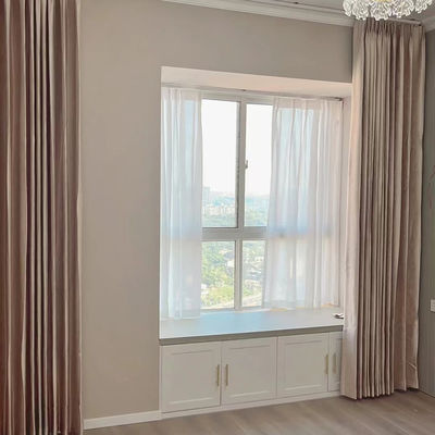 Silent Corrugated Folding Smart Home Aluminium Motorised Curtain Track WifiTuya Motor for Bedroom