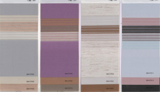 Waterproof Roller Zebra Blinds , Horizontal Roller Shades For Living Room