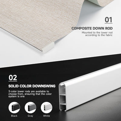 Electric Intelligent Window Blinds Luxury Cordless For Kitchen Office