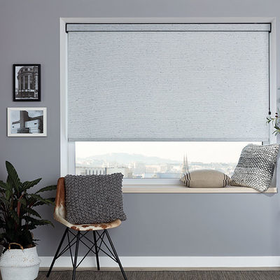 Manual Fabric Grey Day And Night Roller Blinds For Indoor Privacy Protection
