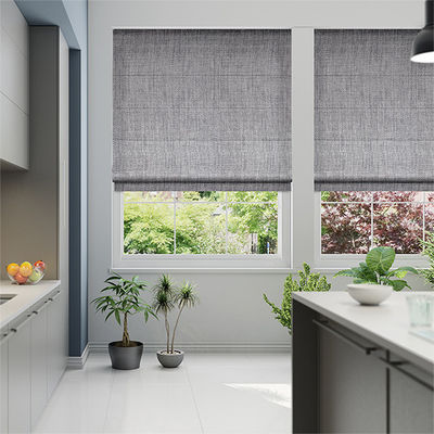Decorative Roller Window Blinds Transparent Double Layers Fabric For Home