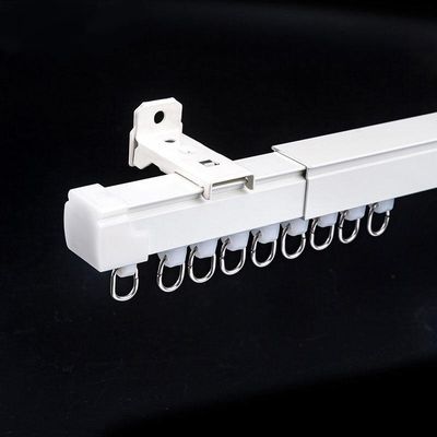 1.1-2.1m Aluminium Heavy Duty Ceiling Wall Mount Retractable Tension Curtain Track Set