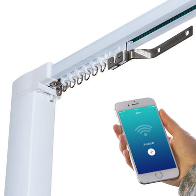 New Arrival High Quality S Fold Extendable Aluminium Alloy Automatic Motorized Electric Curtain Rail Track For Windows