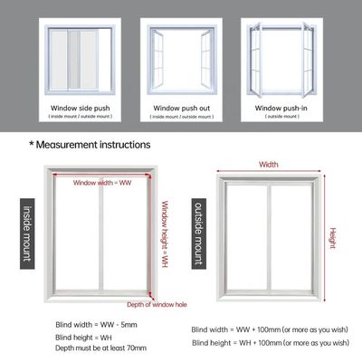 Luxury White Intelligent Window Blinds Electric Windproof For Cafe