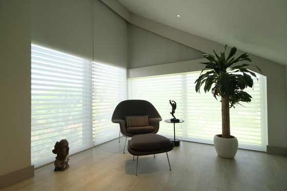 Remote Control Shangri La Curtains Ripple Fold For Living Room