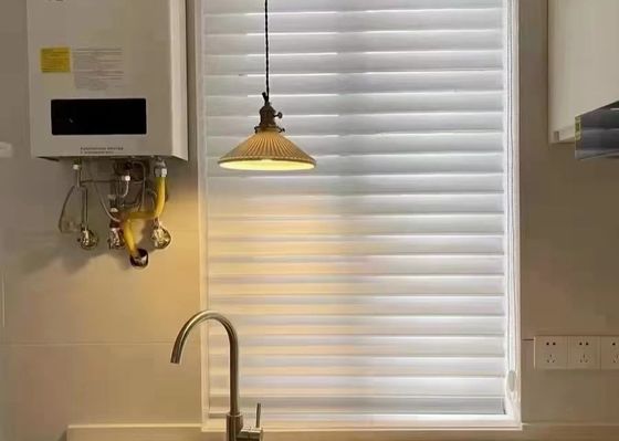 Beautiful Triple Shangri La Curtains Blind Electric For Office