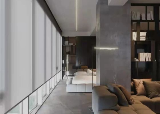 Blackout Waterproof Roller Window Blinds Polyester Material For Living Room Office