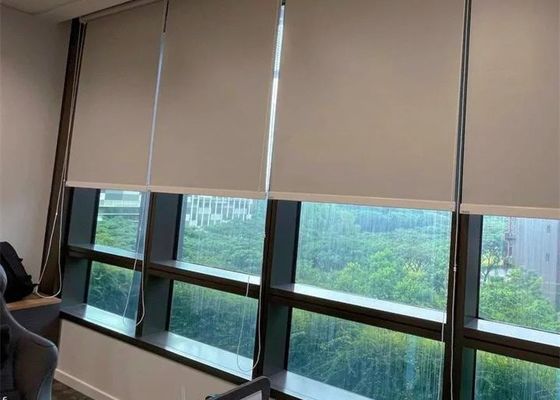 Blackout Waterproof Roller Window Blinds Polyester Material For Living Room Office