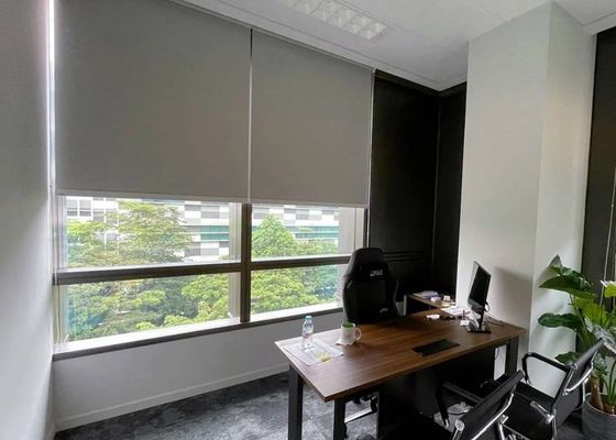 Blackout Waterproof Roller Window Blinds Polyester Material For Living Room Office