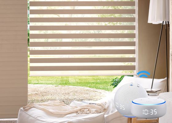 Durable Electric Zebra Blind Curtain Automatic For Office Hotel