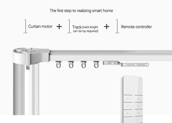 Aluminum Tuya WIFI electric curtain track system for smart home