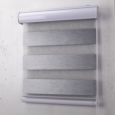 Motorized Polyester Zebra Blind Curtain Waterproof For Home Office