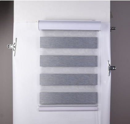 Motorized Polyester Zebra Blind Curtain Waterproof For Home Office