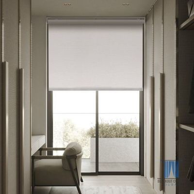 Luxury Cordless Office Window Drapes Double Layers Waterproof OEM