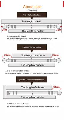 Black White Color Crystal Finials Single Whole Set Aluminum Metal Curtain Poles,Track