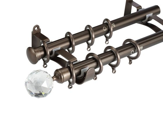 32mm thick pole hardware metal aluminum bar complete finished curtain rods with all accessories