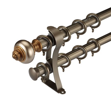 32mm thick pole hardware metal aluminum bar complete finished curtain rods with all accessories