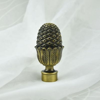 wholesale window decoration bronze Gold Chrome copper sliver metal iron curtain rods set
