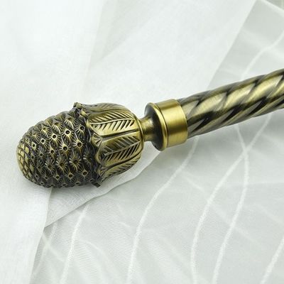 wholesale window decoration bronze Gold Chrome copper sliver metal iron curtain rods set