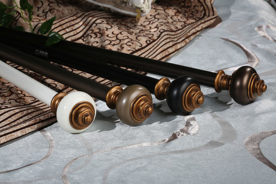 Window Decorative Luxury Resin End Caps 28mm Hollow Aluminum Curtain Rod