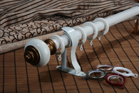 Window Decorative Luxury Resin End Caps 28mm Hollow Aluminum Curtain Rod