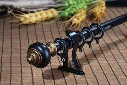 Window Decorative Luxury Resin End Caps 28mm Hollow Aluminum Curtain Rod
