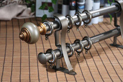 Window Decorative Luxury Resin End Caps 28mm Hollow Aluminum Curtain Rod