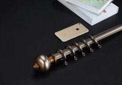 Elegant Heavy Duty Long Curtain Rod Brackets With Round Finials