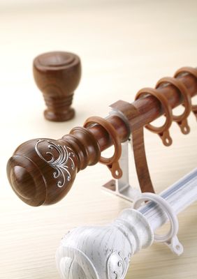 Australia 29mm Wood Products Resin Back Drop Carved Plastic Hardware Pelmet Curtain Pole Aluminum