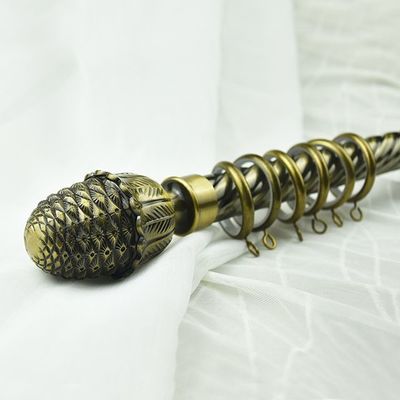 Living Room160/200/250/300/350/400cm Twist Iron Pole Single Swivel Curtain Rods Wholesale Morocco