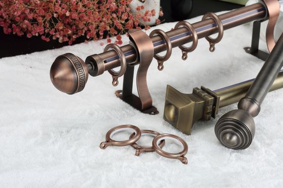 Electroplating Bronze Curtain Pipe Rod Stainless Steel Material For Home Decoration