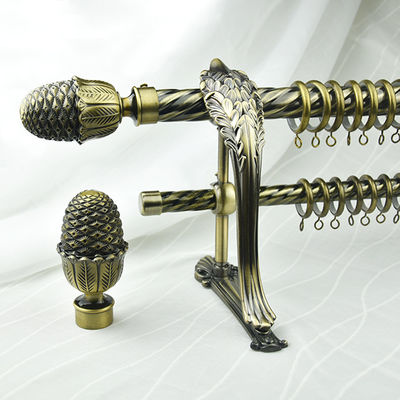 28/19mm Bronze Curtain Finials Twisted Curtain Pole Curtain Rod Accessories