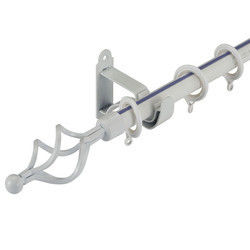 Ready ship window decorative ball end cap metal 28mm diameter single curtain rods with curtain rod accessories