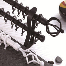 Ready ship window decorative ball end cap metal 28mm diameter single curtain rods with curtain rod accessories