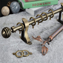 Ready ship window decorative ball end cap metal 28mm diameter single curtain rods with curtain rod accessories