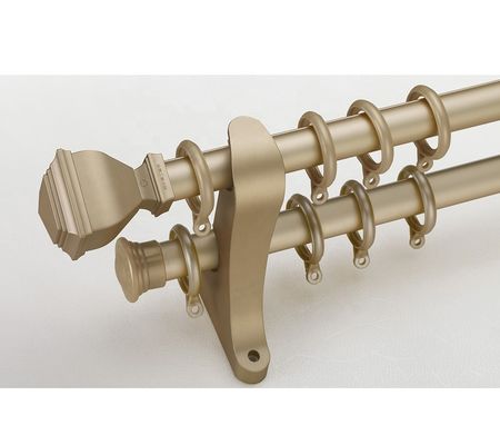 Wall Mount 28mm Aluminum Pipe Double Curtain Rod Holder Image Curtain