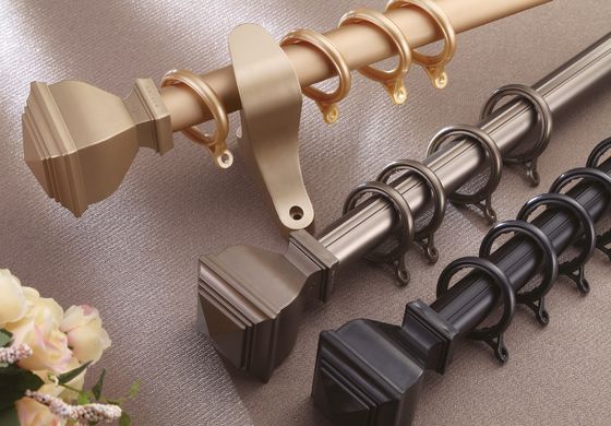 Wall Mount 28mm Aluminum Pipe Double Curtain Rod Holder Image Curtain