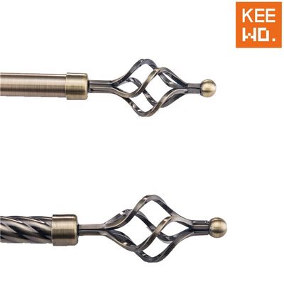 28mm Extendable Curtain Pipe Rod Silver Color For Home Window