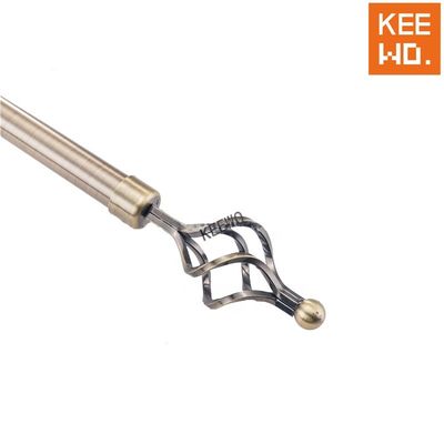 28mm Extendable Curtain Pipe Rod Silver Color For Home Window