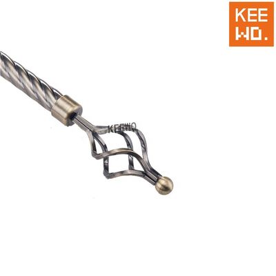 28mm Extendable Curtain Pipe Rod Silver Color For Home Window