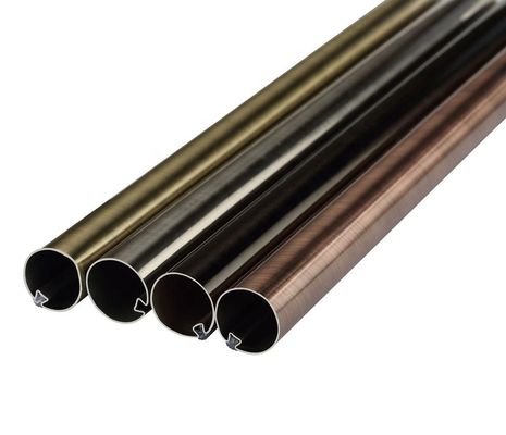 28mm Extendable Curtain Pipe Rod Silver Color For Home Window