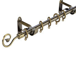 Antique Brass Stainless Steel Extendable Curtain Rods With Curtain Accessories