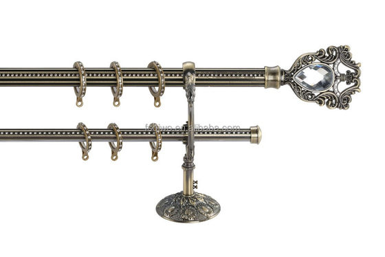 Decoration Classical Designs Anti -Brass Gold Chrome Anti-Copper Sliver Finishing Metal Iron Curtain Rod