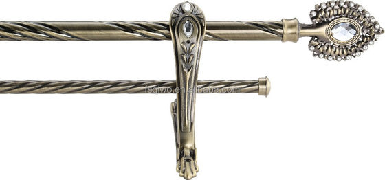 Decoration Classical Designs Anti -Brass Gold Chrome Anti-Copper Sliver Finishing Metal Iron Curtain Rod
