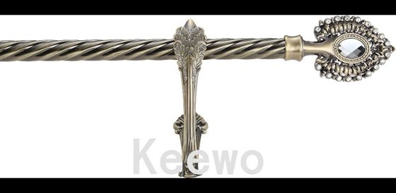 17 years China factory wholesale metal twist curtain rods in curtain poles tracks accessories